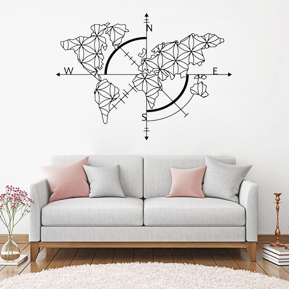 Office Furniture Removal - Stiker Dinding Seni Peta Dunia Stiker