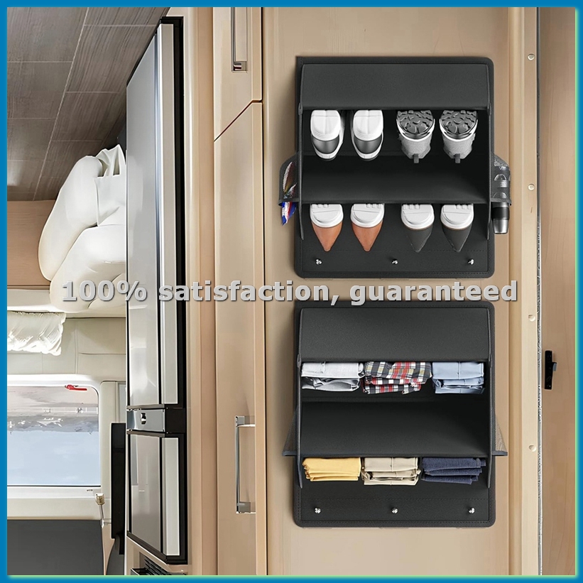 Wall Organizer Pocket - 2 Paket Penyimpanan Sepatu RV dengan