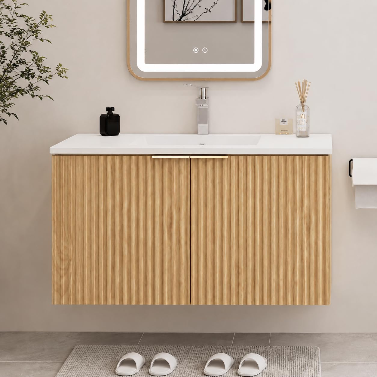 Wall Organizer Pocket - Rak Kabinet Kamar Mandi Modern Terapung
