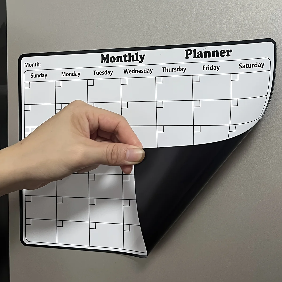 Magnetic Whiteboard Calendar - Kulkas Magnetik Kalender Penghapus Kering Perencana