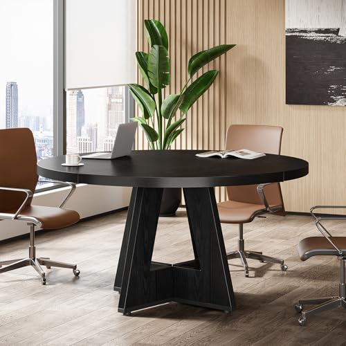 Conference Table Round - Meja Konferensi Bulat 47-Inci untuk 4-6