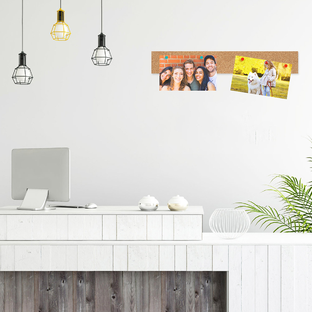 Bulletin Board Cork - 4Pcs Strip Dinding Gabus Coklat untuk