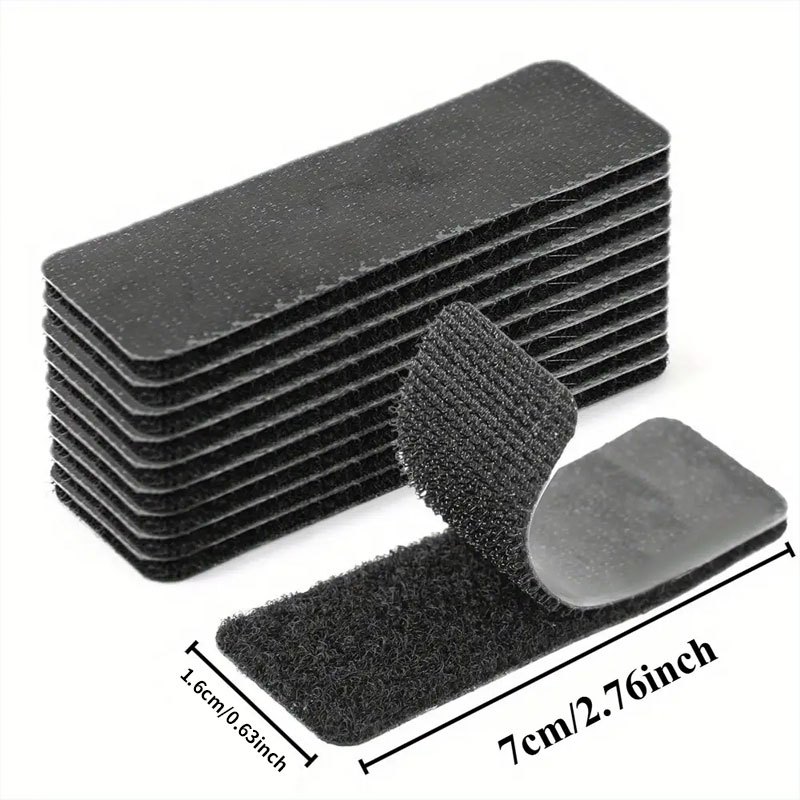 Office Furniture Removal - 50/100pcs Pita Perekat Hitam Tipe Hook