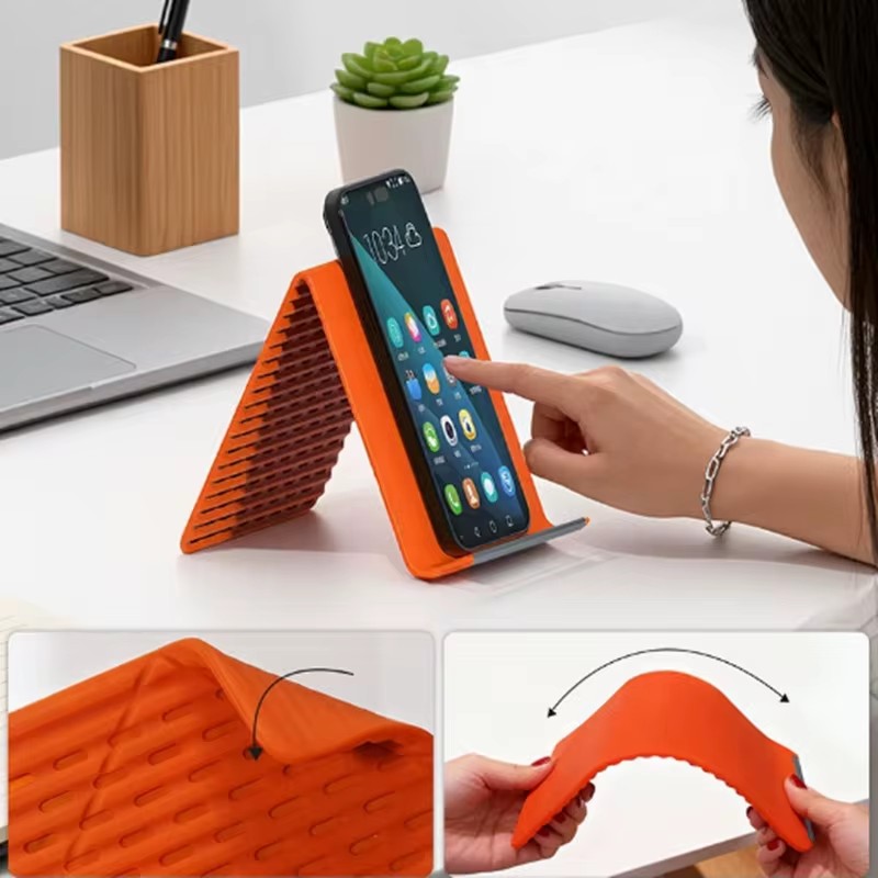 Adjustable Laptop Table - Penyangga Ponsel Silikon Lipat Fleksibel Portabel,