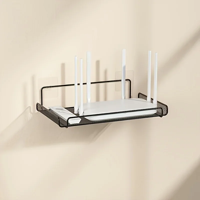 Wall Organizer Pocket - Rak Router Stainless Steel Tanpa Bor,