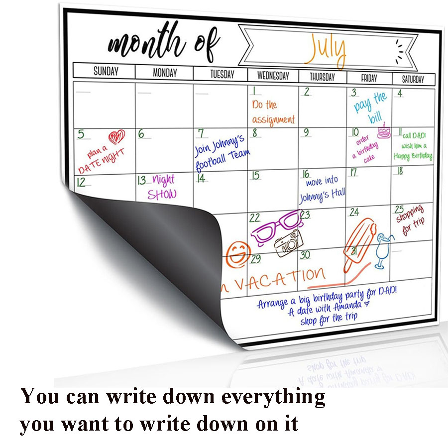 Stiker Papan Tulis Magnetik Ku - Magnetic Whiteboard Calendar ulasan dan harga