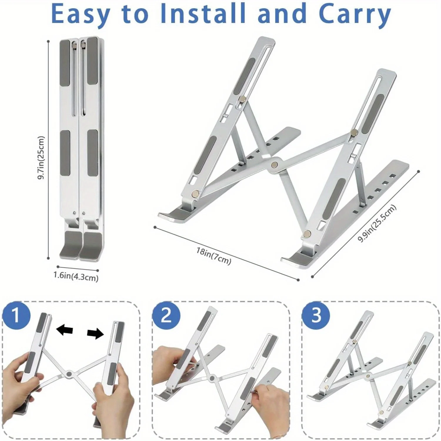 Dudukan Laptop aluminium dapat - Adjustable Laptop Table ulasan dan harga