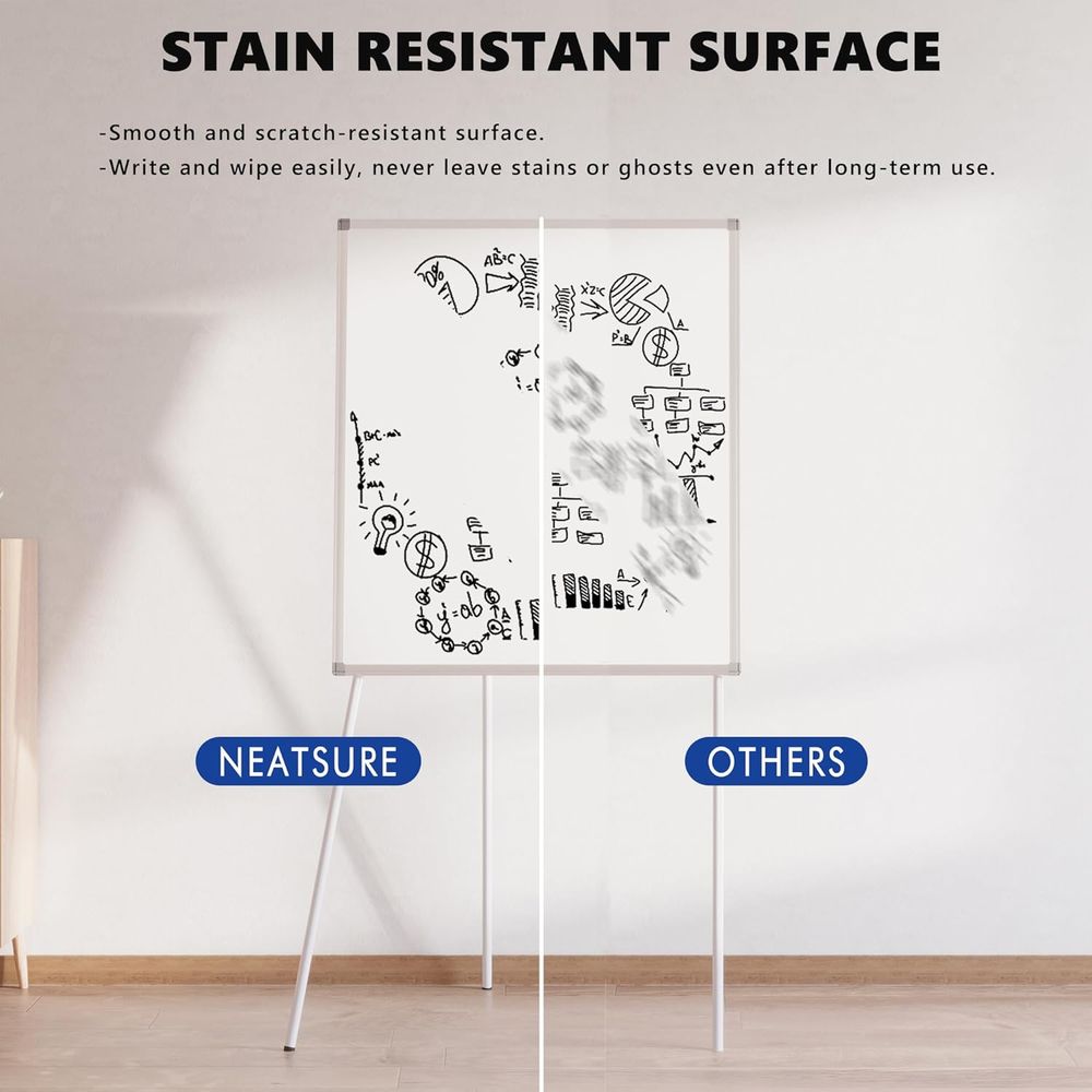 Papan Tulis Putih Besar dengan - Whiteboard Easel Tripod ulasan dan harga