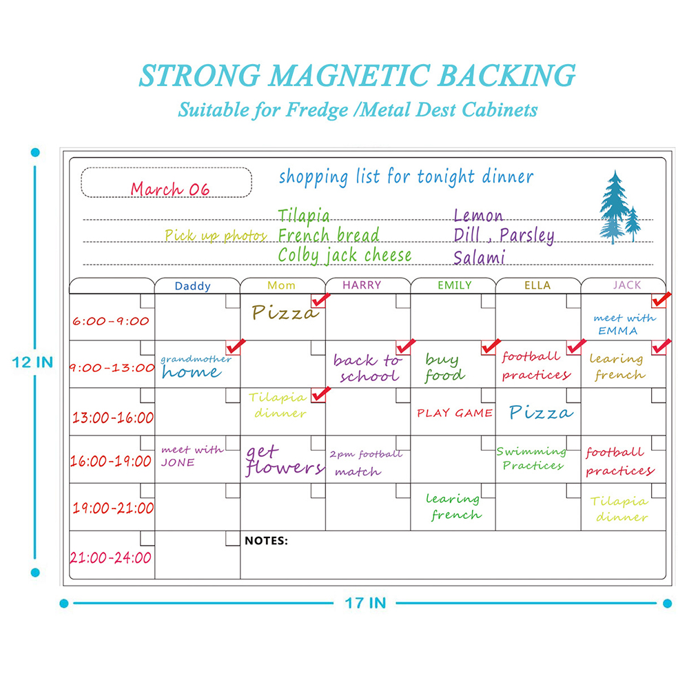 Papan penghapus kering magneti - Magnetic Whiteboard Calendar ulasan dan harga