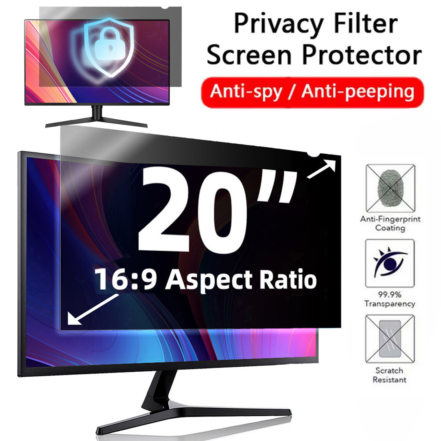 Filter Layar Privasi Komputer  - Monitor Privacy Filter ulasan dan harga