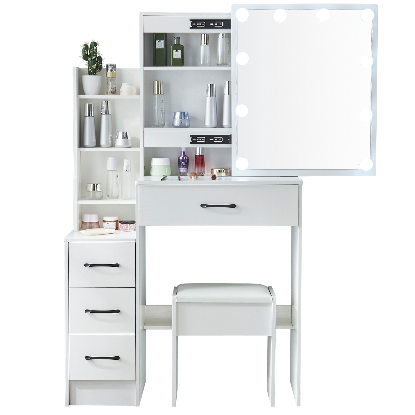 Set Meja Rias LED dengan Cermi - Office Furniture Credenza ulasan dan harga