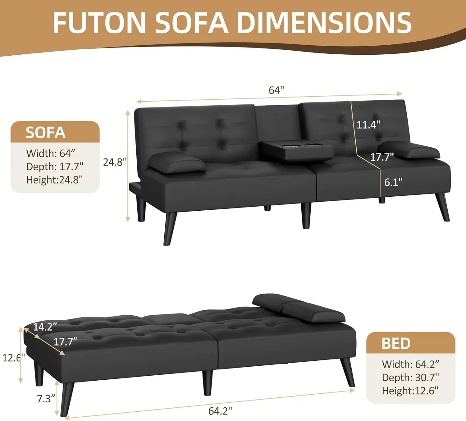Sofa Bed Futon, Sofa Lipat Kul - Office Furniture Removal ulasan dan harga