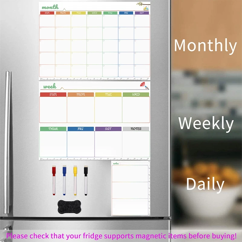 Rencana Harian Minggu Bulan Ka - Magnetic Whiteboard Calendar ulasan dan harga