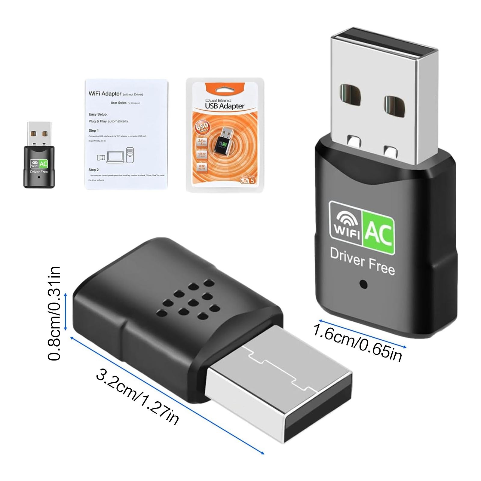 Adaptor WiFi USB AC600, Dongle - Adjustable Laptop Table ulasan dan harga